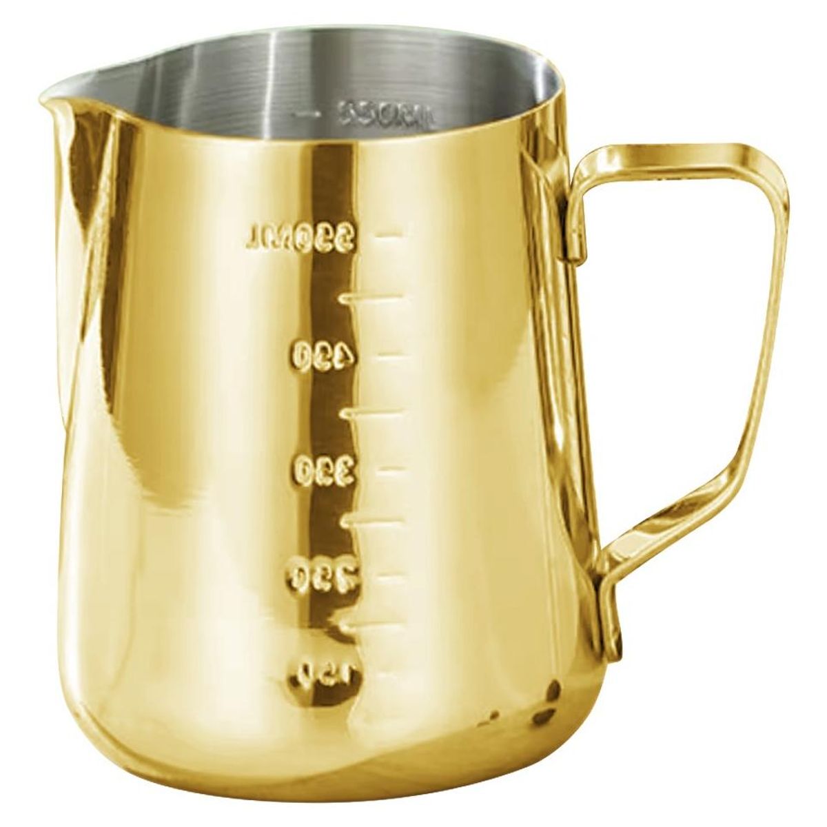 GENERICO - Jarra Lechera de Acero Inoxidable 600ml con Asa Ergonómica