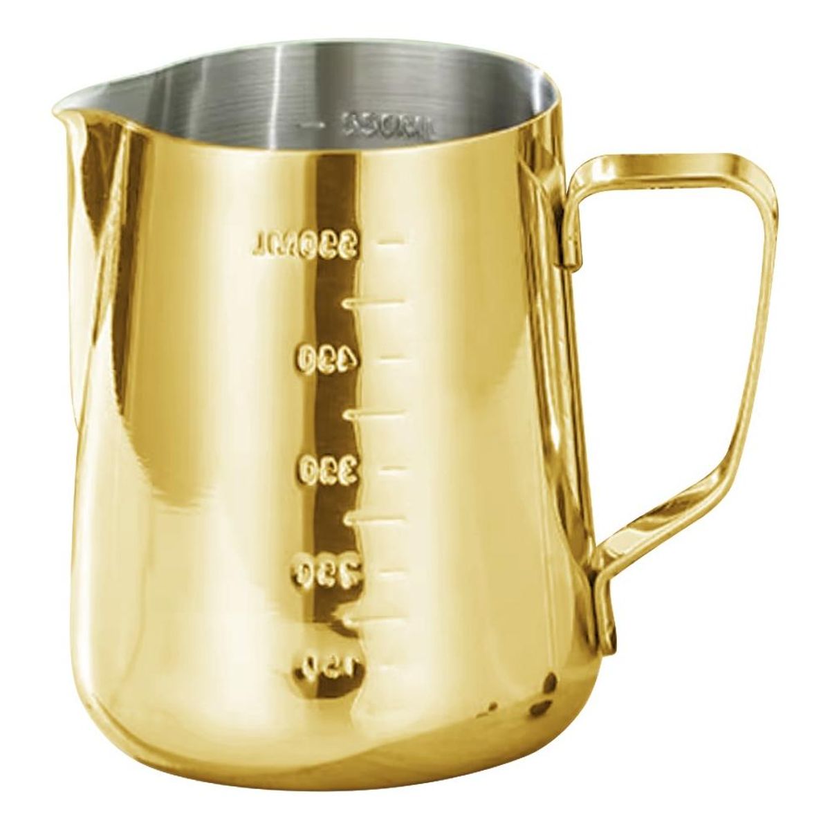 GENERICO - Jarra Lechera de Acero Inoxidable 600ml con Asa Ergonómica