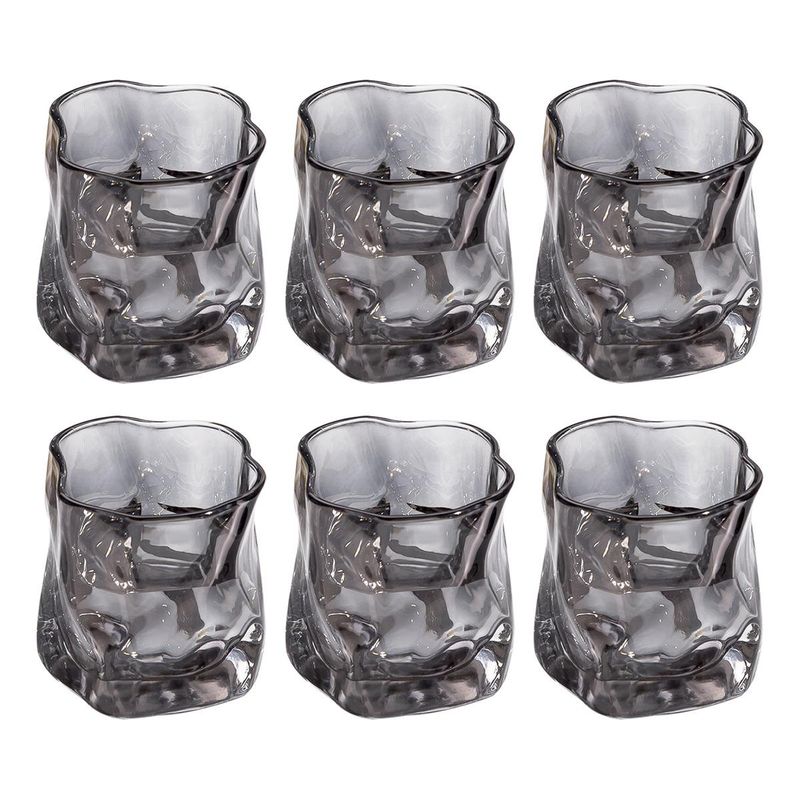 GENERICO - Set de 6 Vasos de Vidrio Templado para Whisky - 200ml