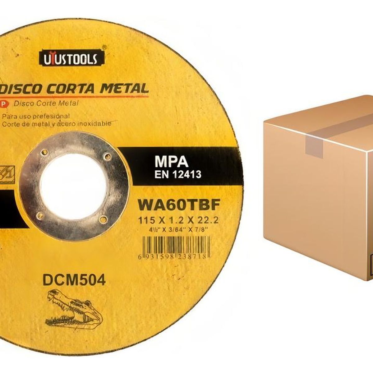 GENERICO - Pack de 10 Discos de Corte para Metal Profesional 4 12"
