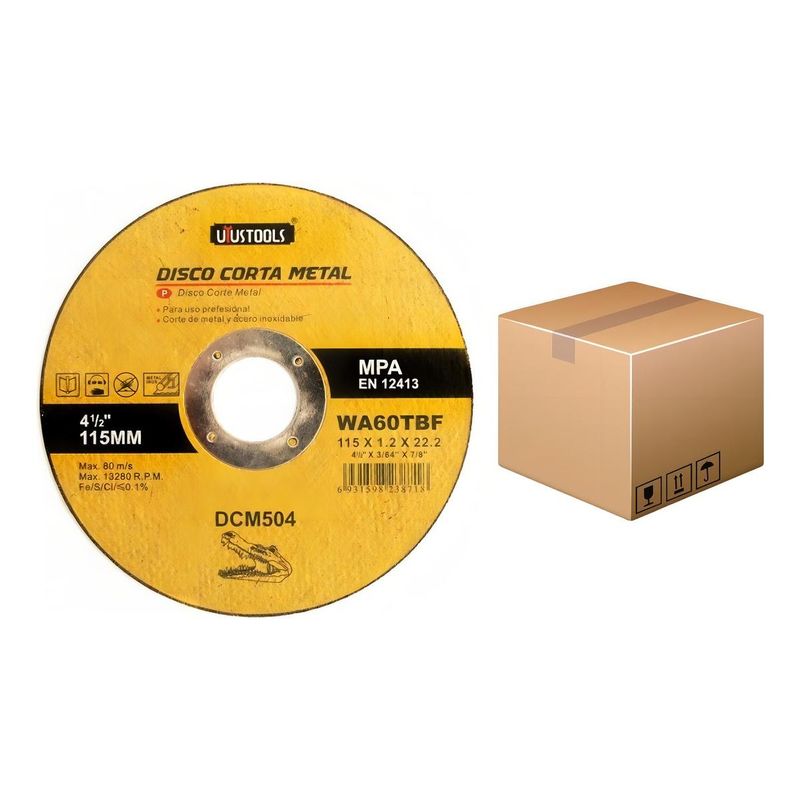 GENERICO - Pack de 10 Discos de Corte para Metal Profesional 4 12"