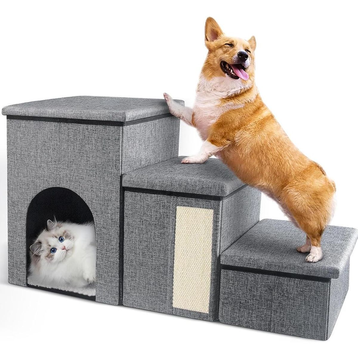 GENERICO - Escalera Plegable Multiusos para Mascotas