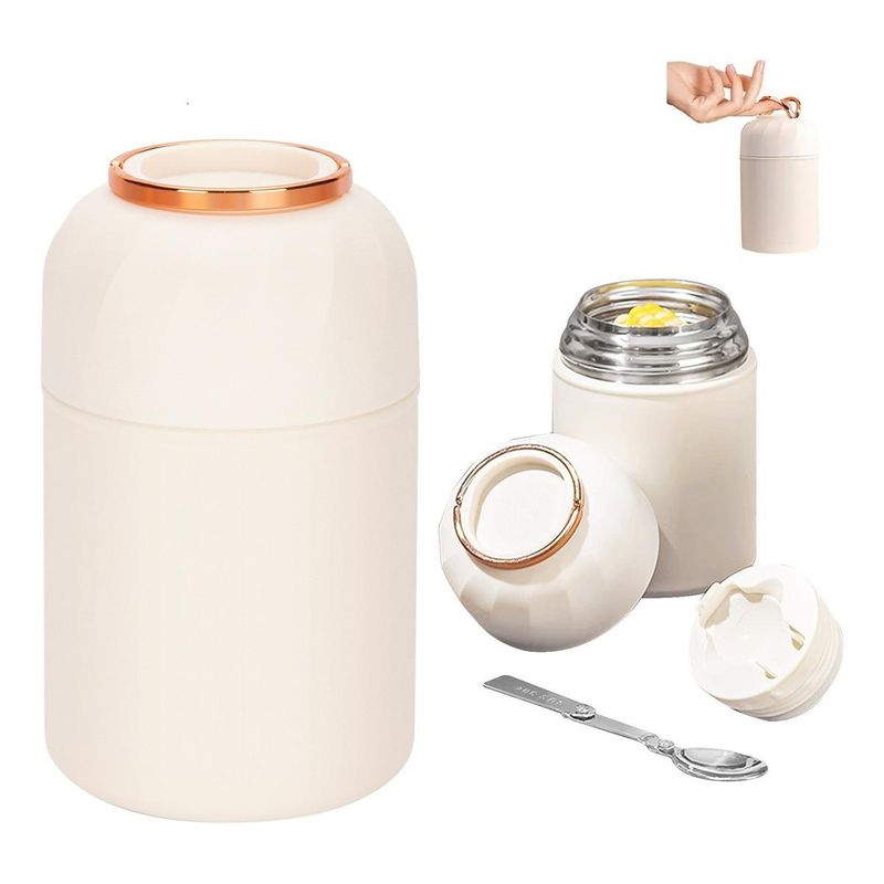 GENERICO - Termo de Acero Inoxidable para Comida 850ml con Cuchara