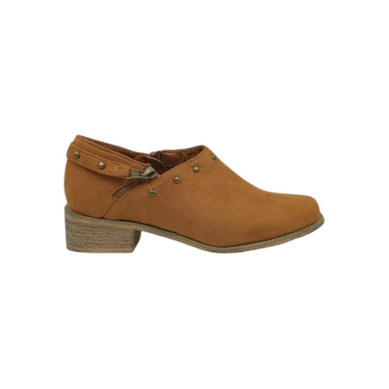 HERIEL - Zapato Camel Gamuza Mujer.