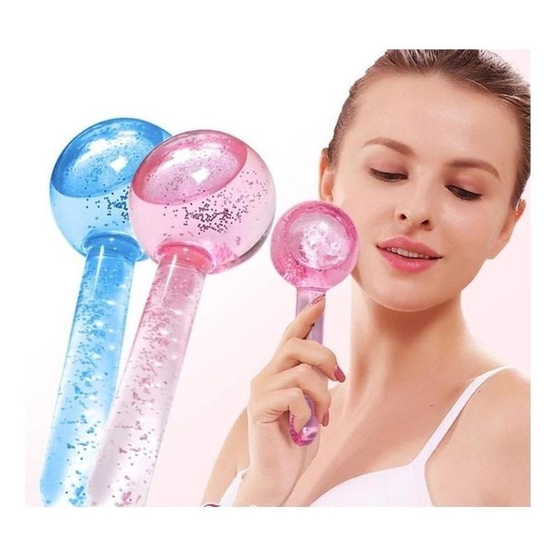GENERICO - Kit de Masajeador Facial de Hielo para Relajación - Azul