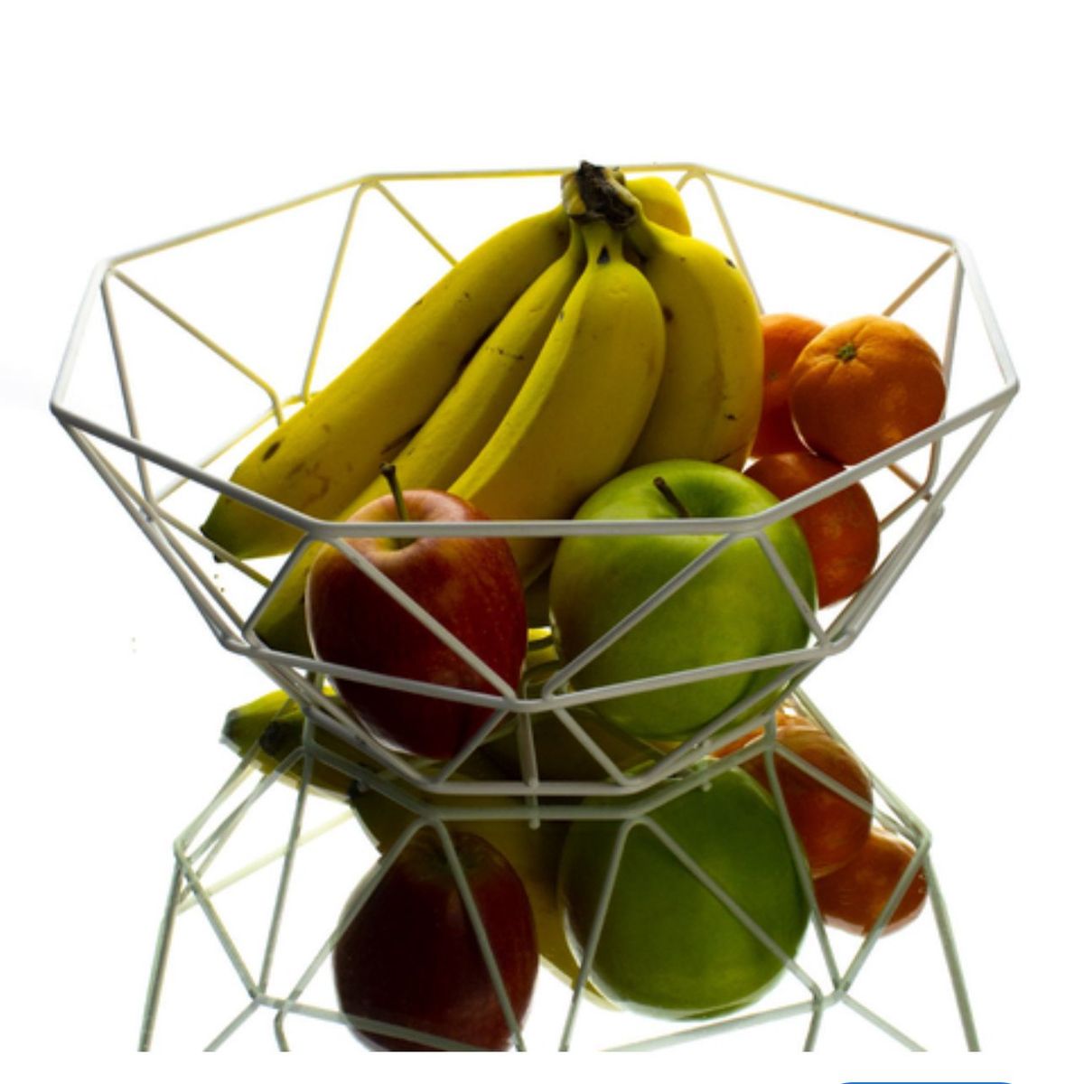 GENERICO - FRUTERA METAL DISEÑO ESCANDINAVO BLANCO