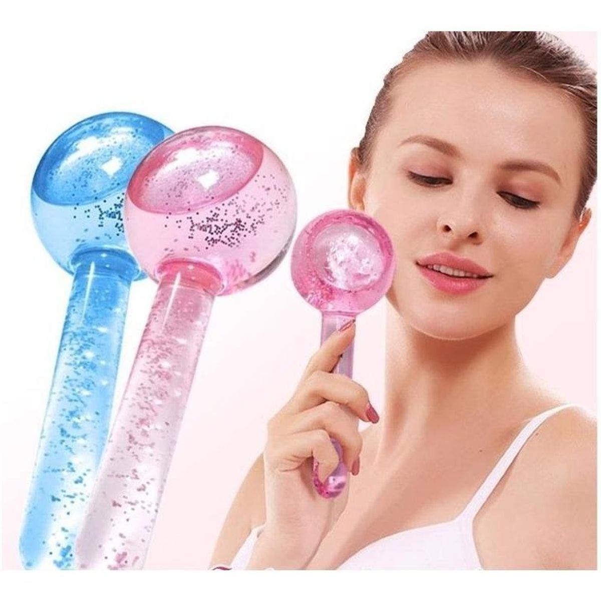 GENERICO - Kit de Masajeador Facial con Hielo para Relajación y Tonificación