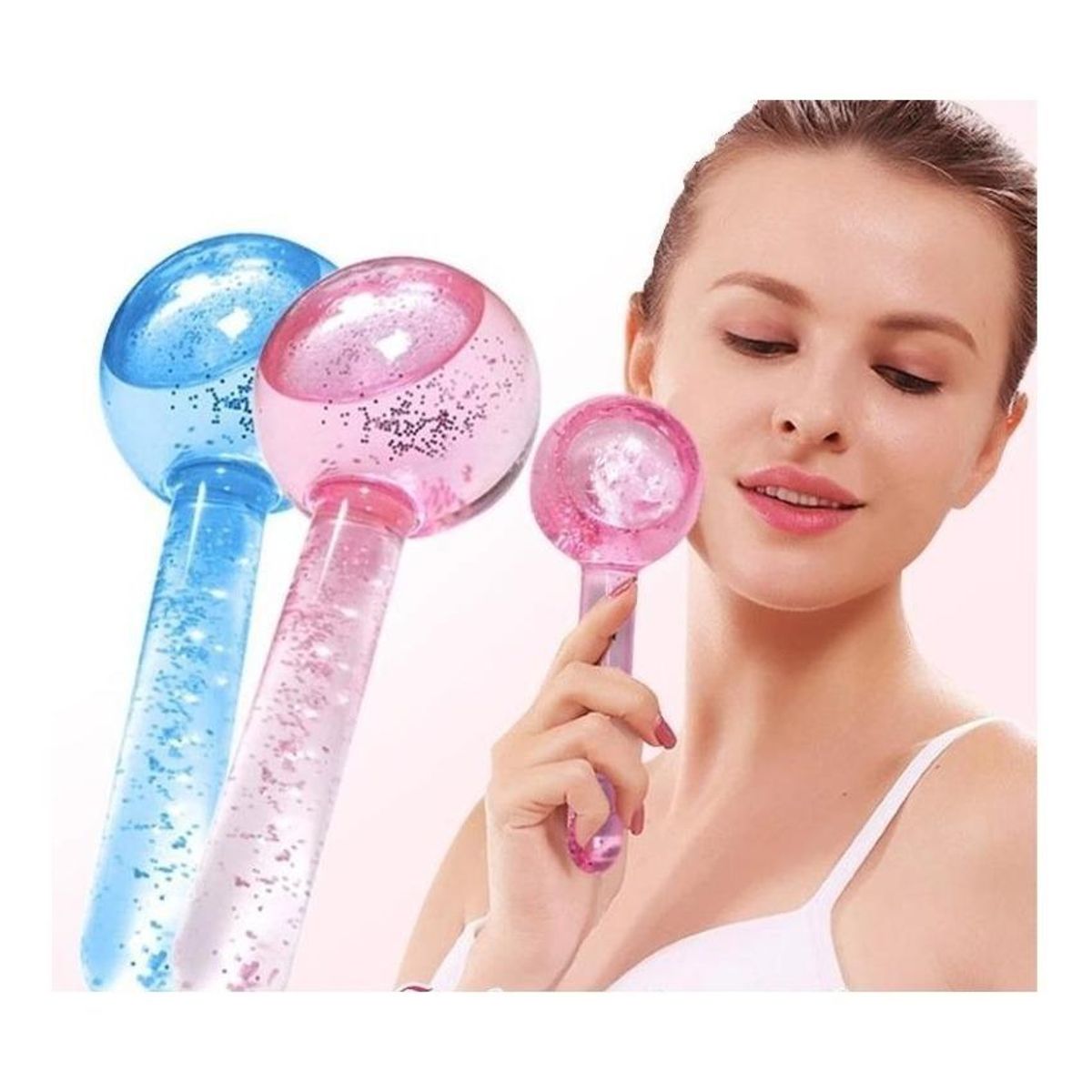 GENERICO - Kit de Masajeador Facial con Hielo para Relajación y Tonificación