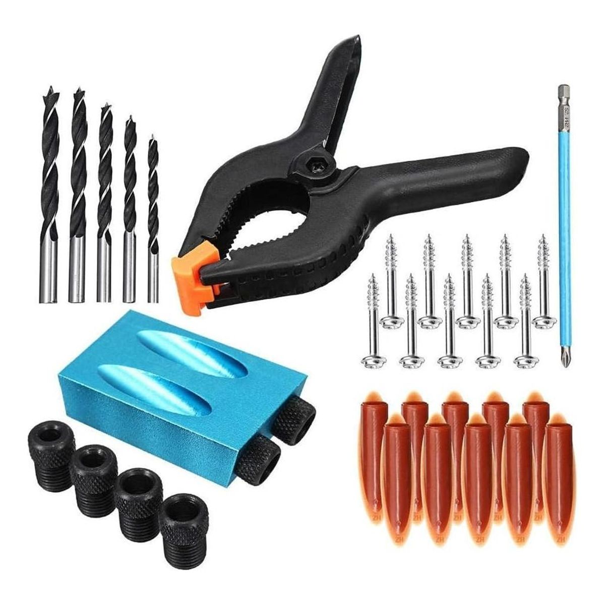 GENERICO - Set de Guía para Ocultar Tornillos en Proyectos de Madera