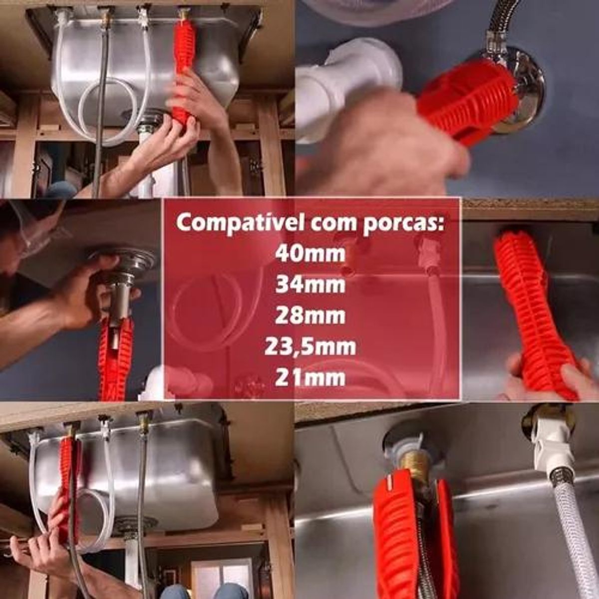 GENERICO - Llave Ajustable Multifuncional para Grifos y Zócalos