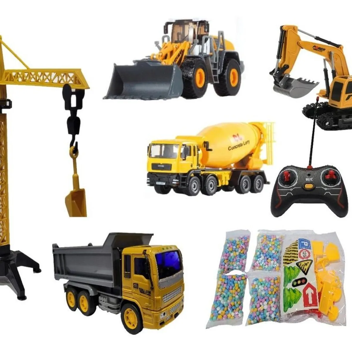 GENERICO - Set de Vehículos de Construcción a Escala RC