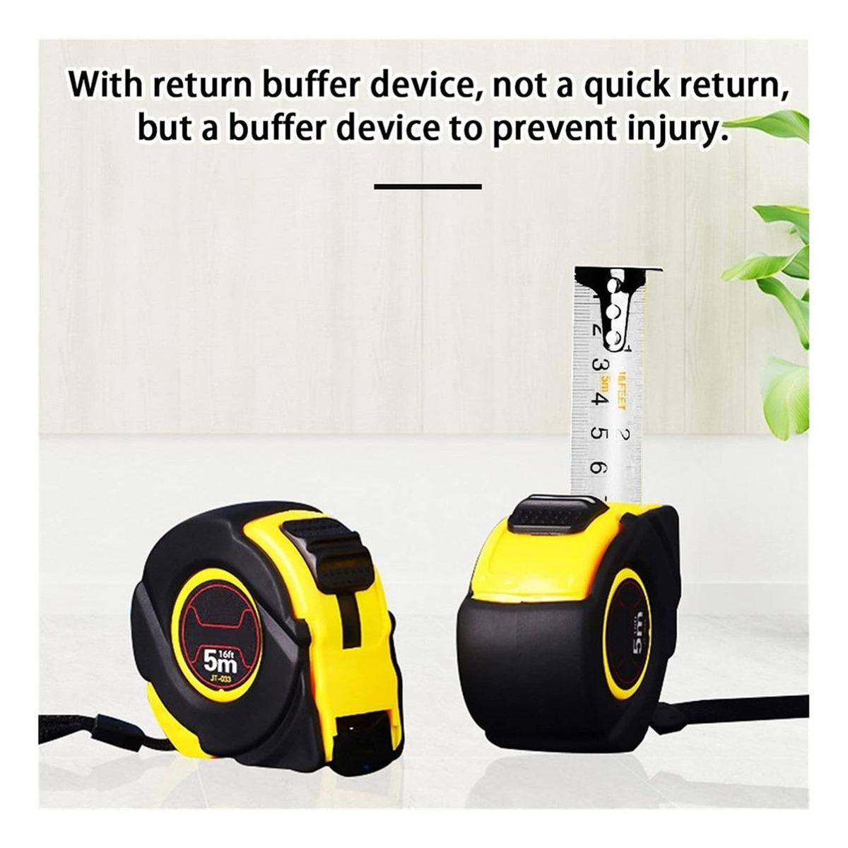 GENERICO - Cinta Métrica Retráctil de 5 Metros con Gancho Magnético