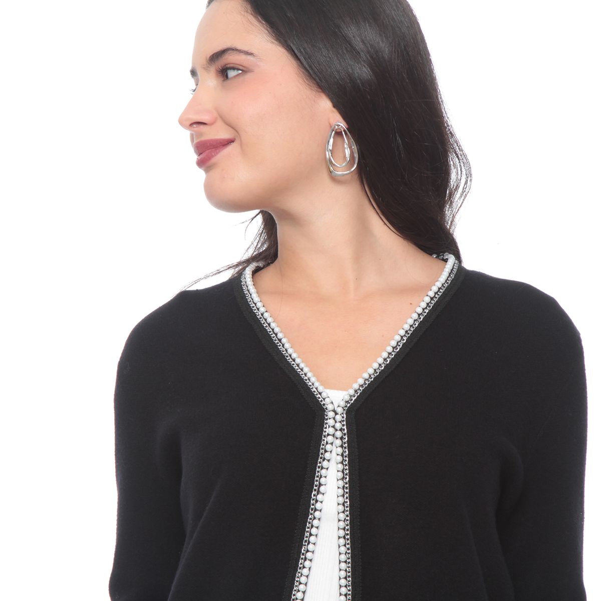 WADOS - CHALECO MANGA LARGA CON APLICACION EN DELANTERO