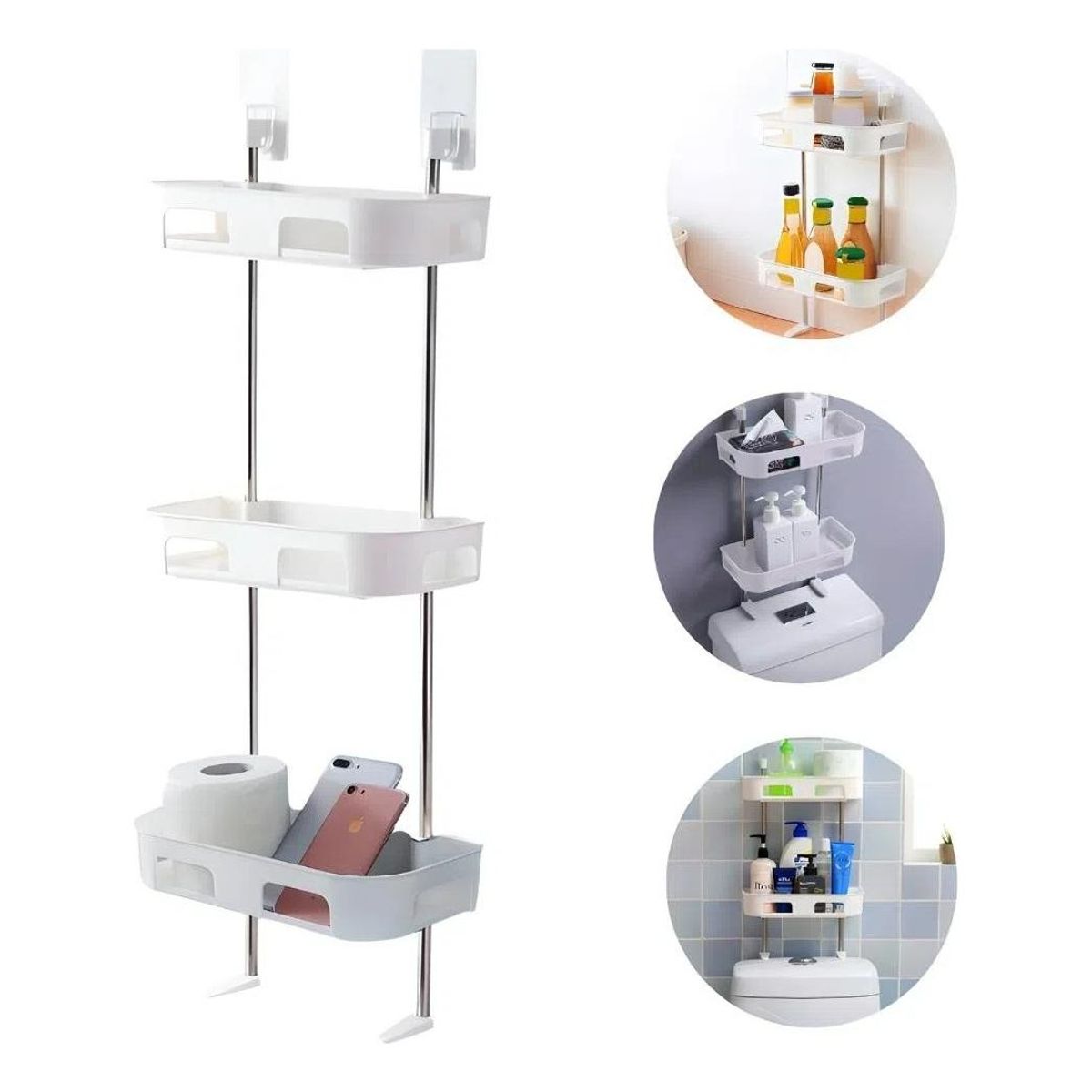 GENERICO - Estante Organizador de Baño y Cocina 3 Niveles