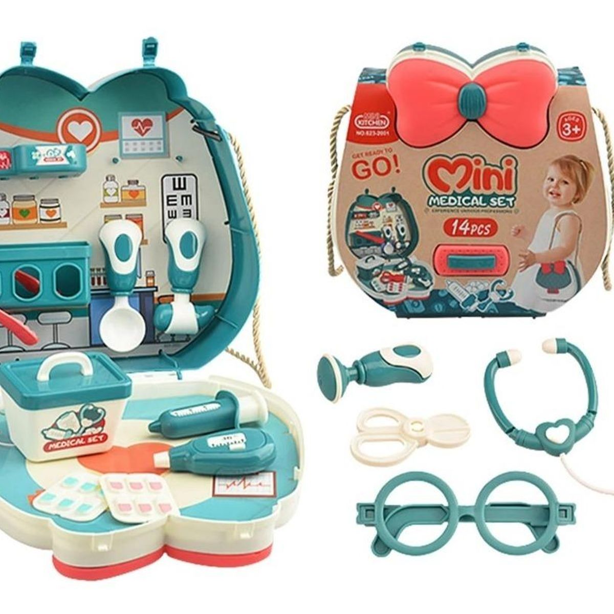 GENERICO - Kit Médico para Niños de 15 Piezas con Bolsa de Transporte