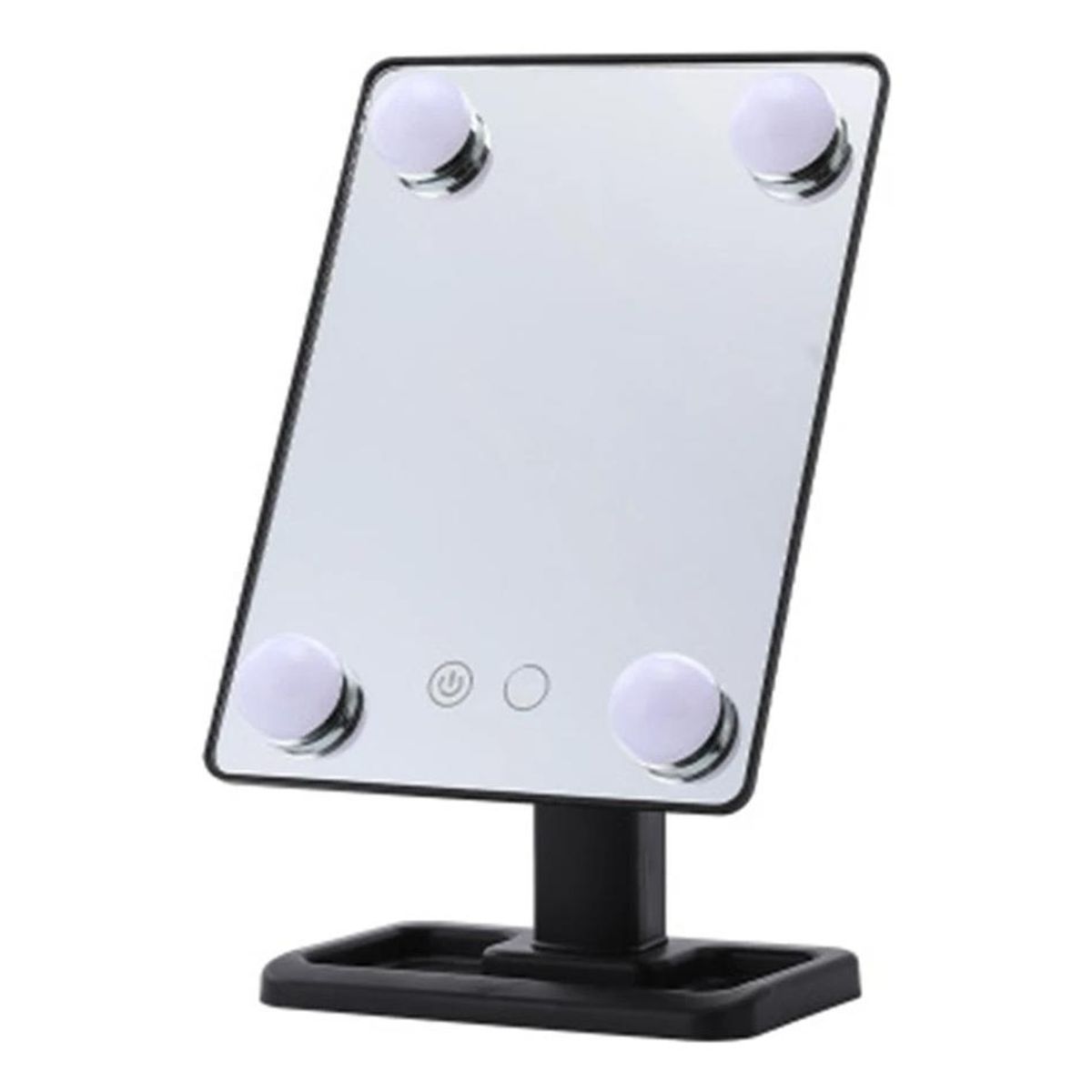 GENERICO - Espejo de Maquillaje LED Táctil con 4 Bombillas y USB