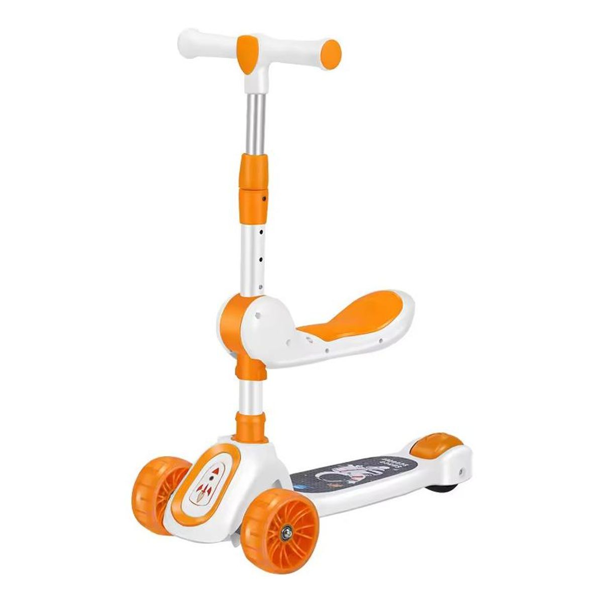 GENERICO - Scooter Astronauta 2 en 1 con Luz y Sonido