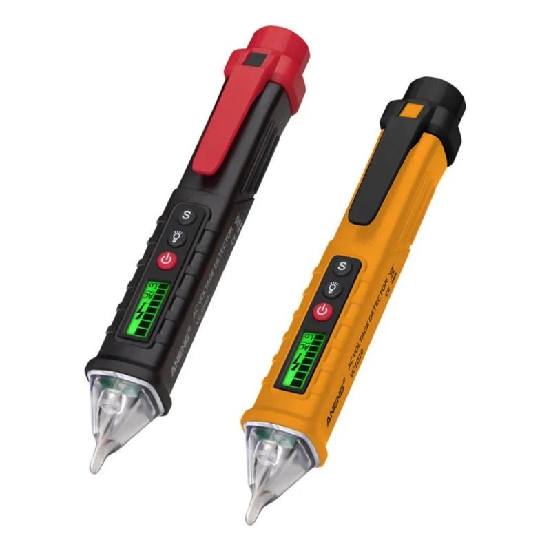 GENERICO - Detector de Voltaje Sin Contacto 12-1000V con Luz LED