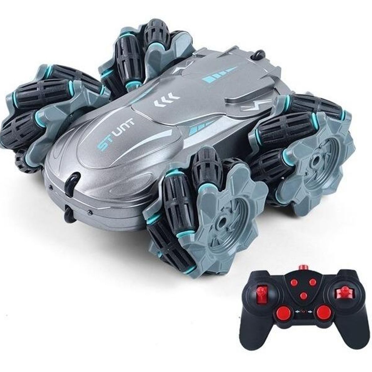 GENERICO - Coche Control Remoto 360° con Luces LED y 4 Canales