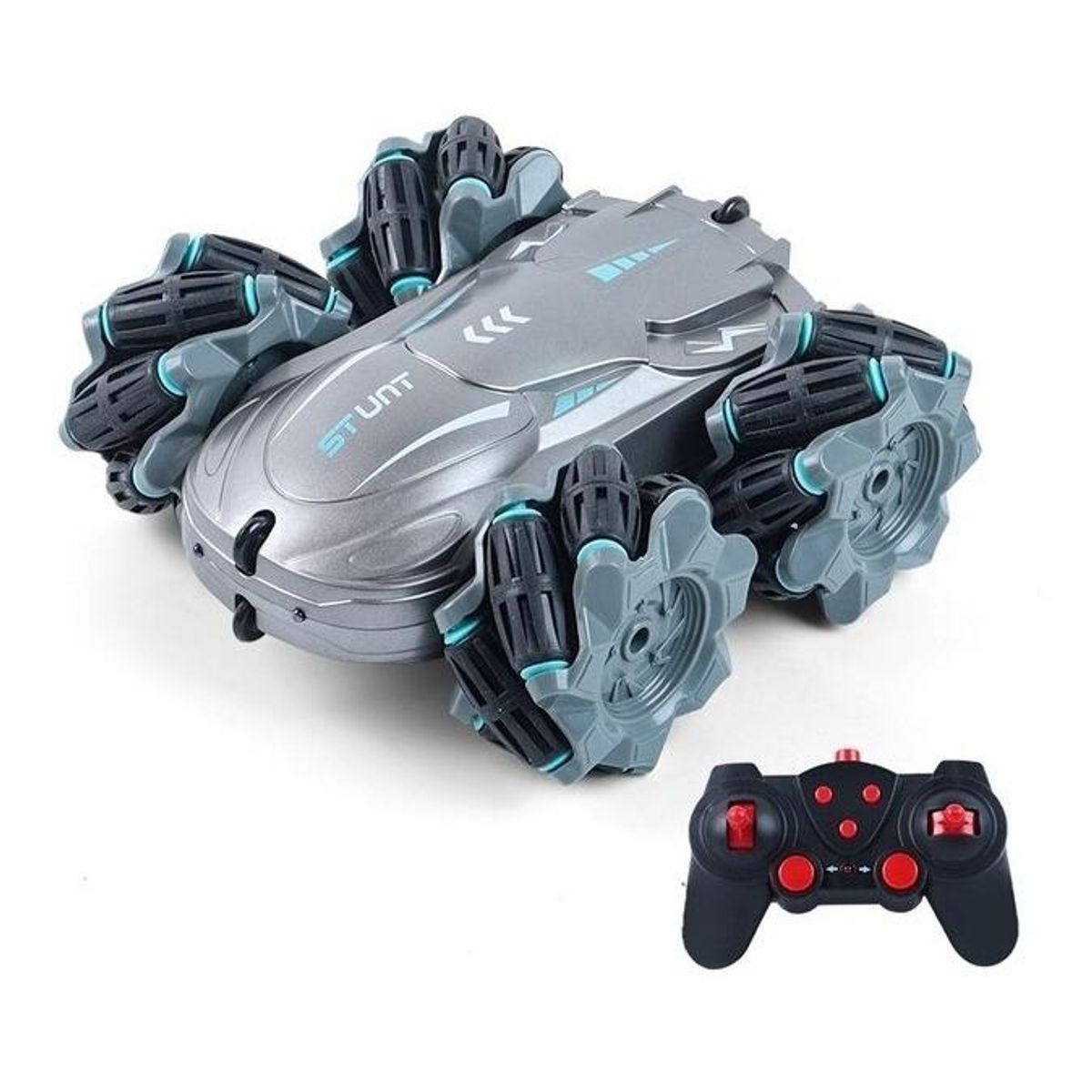 GENERICO - Coche Control Remoto 360° con Luces LED y 4 Canales