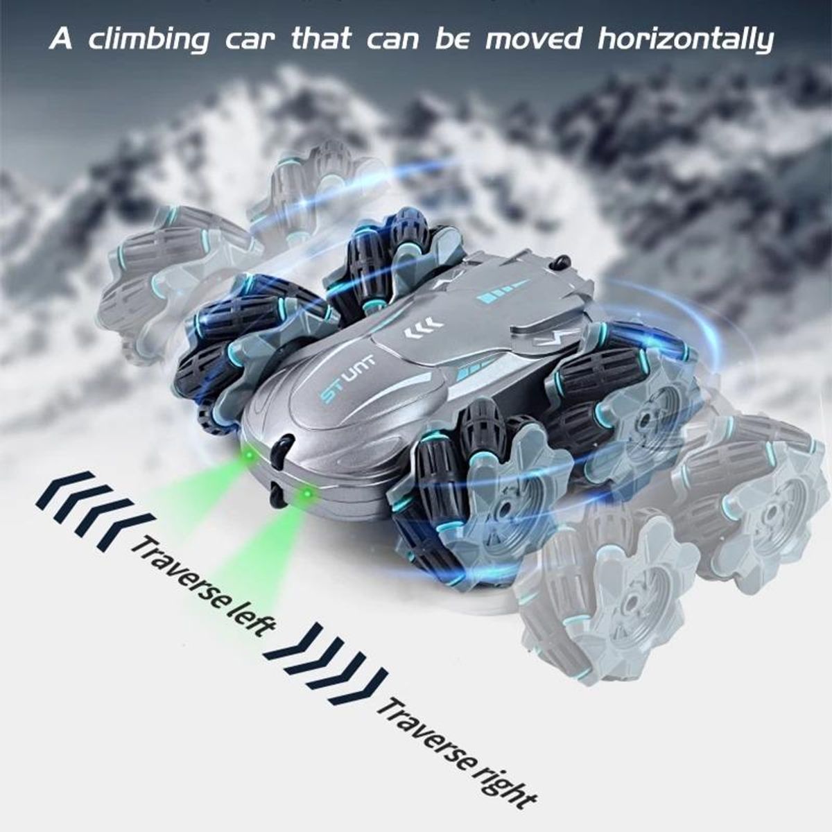 GENERICO - Coche Control Remoto 360° con Luces LED y 4 Canales
