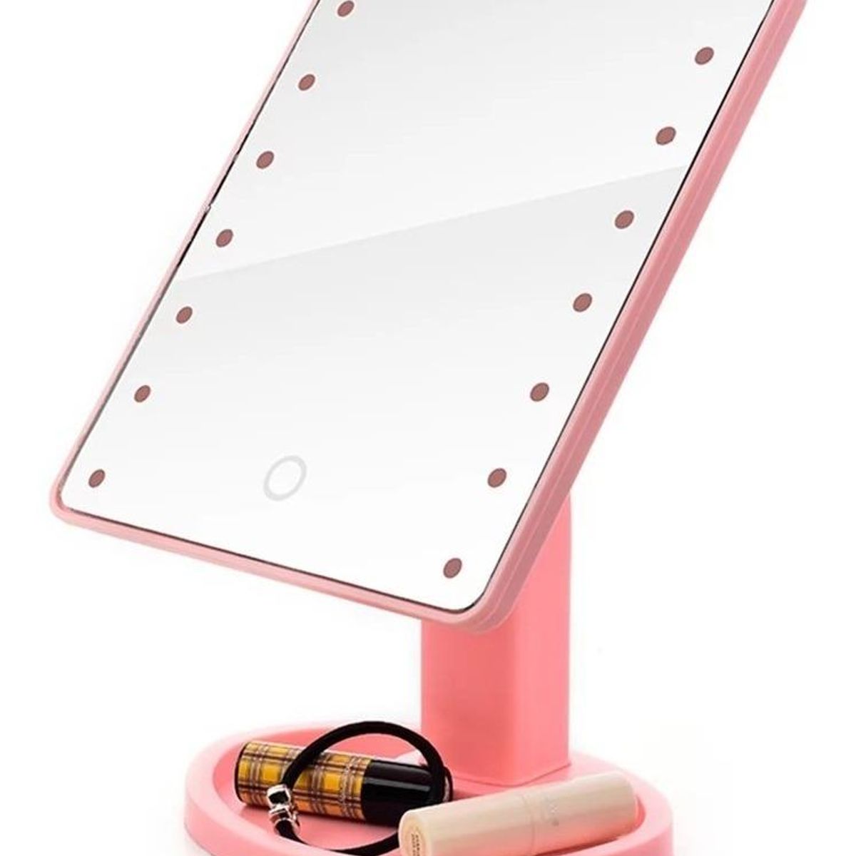 GENERICO - Espejo de Maquillaje Portátil con Luz LED Táctil Giratorio