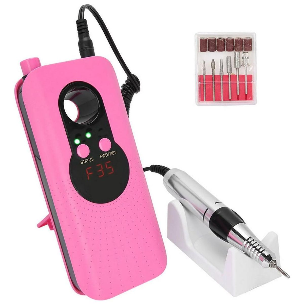 GENERICO - Torno de Uñas Inalámbrico con Pantalla LCD y 35000 RPM