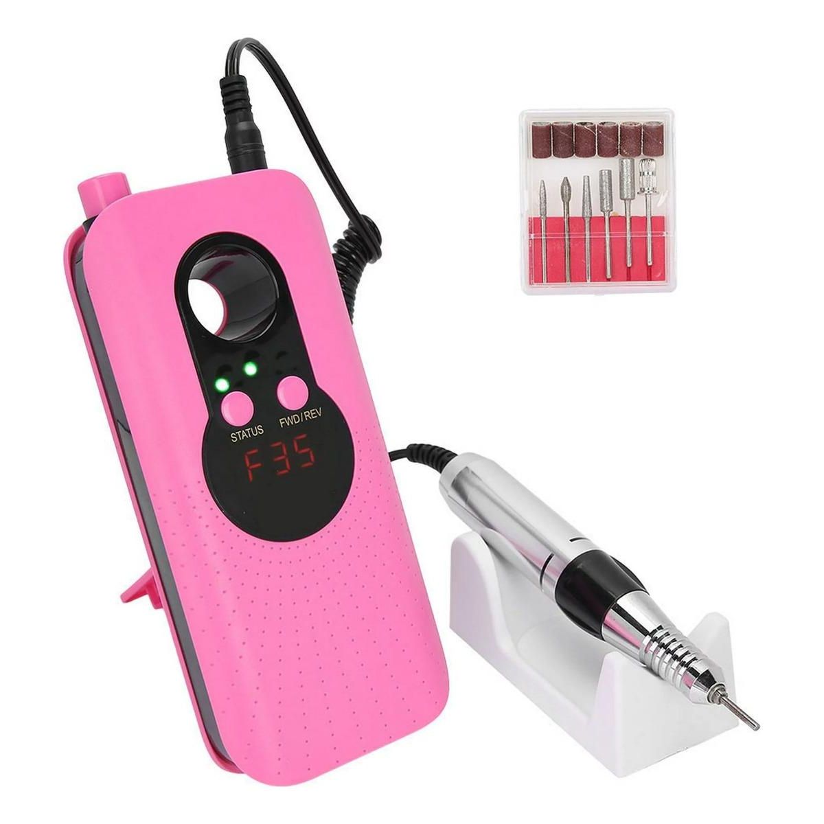 GENERICO - Torno de Uñas Inalámbrico con Pantalla LCD y 35000 RPM