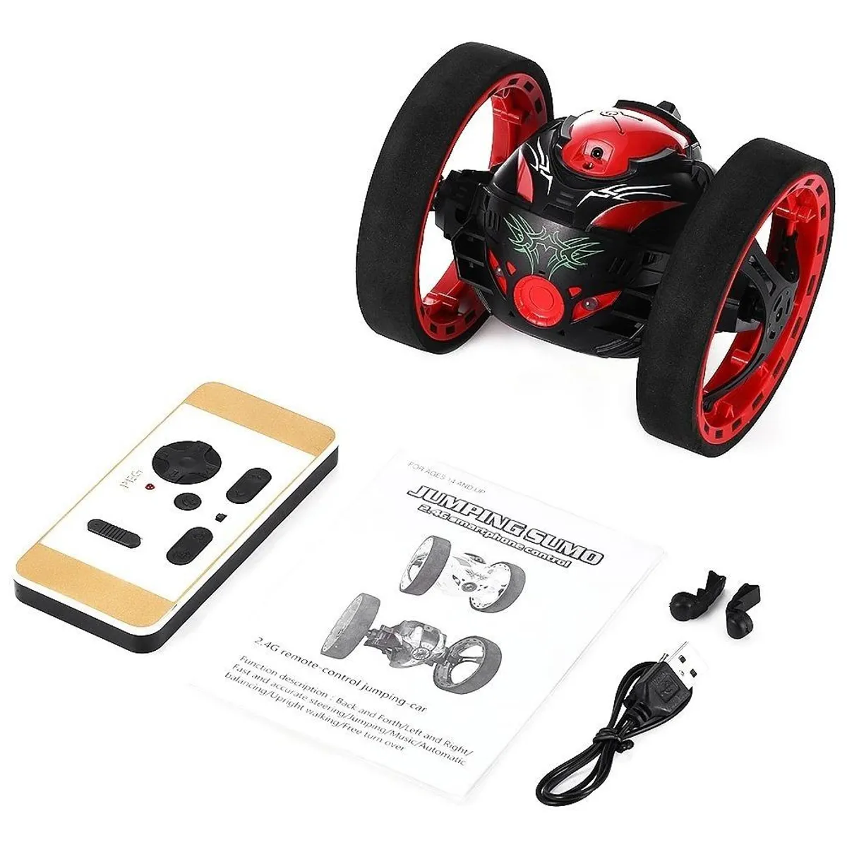GENERICO - Coche de Rebote RC 24GHz Todoterreno con LED