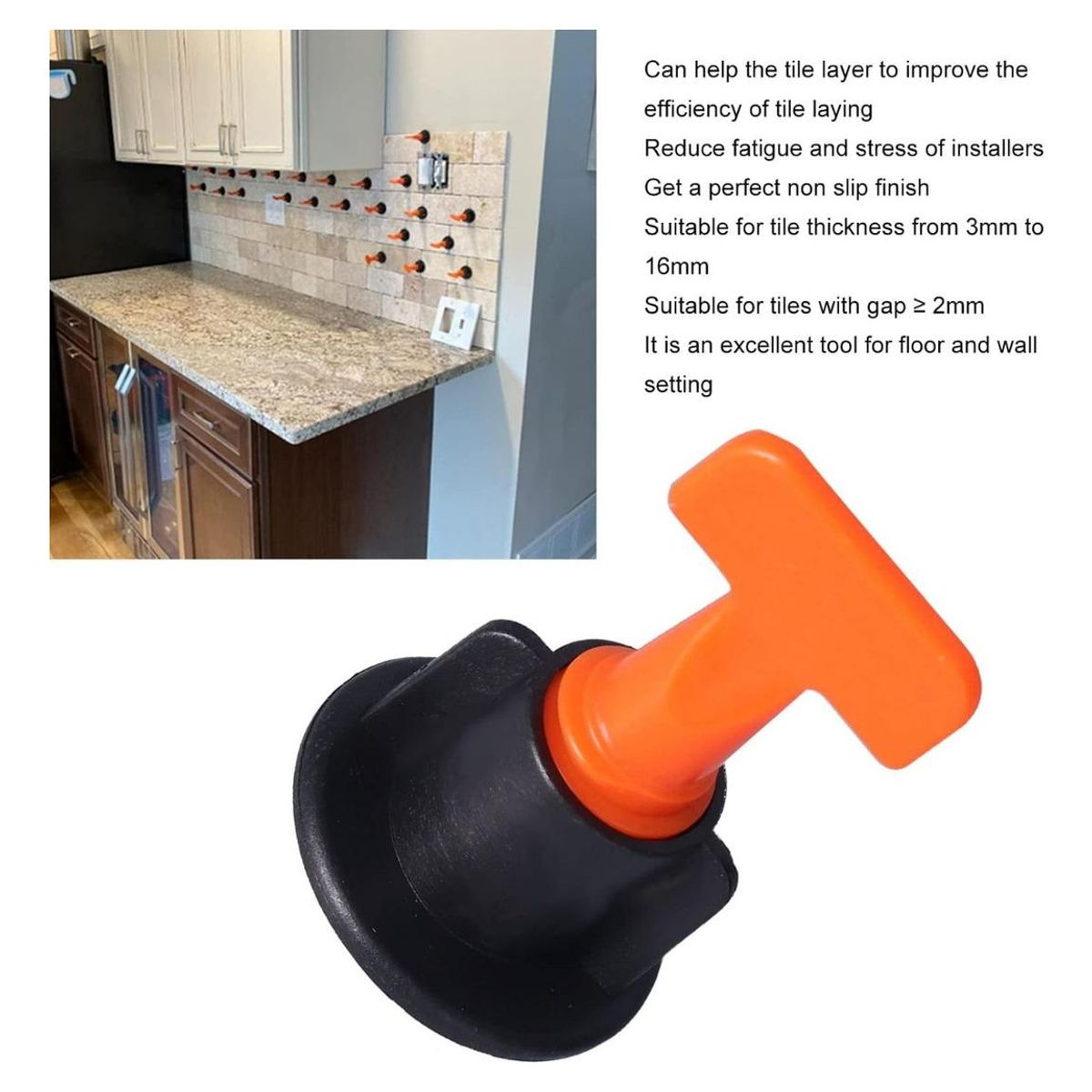 GENERICO - Kit de Nivelación Reutilizable para Azulejos 50 Piezas