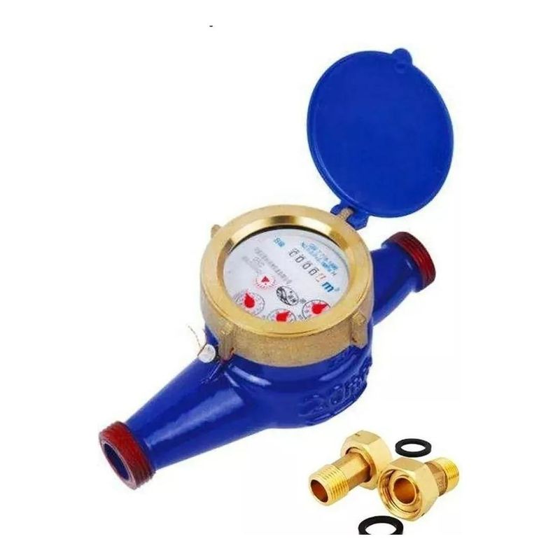GENERICO - Medidor Remarcador de Agua con Conexión de 12" 15mm