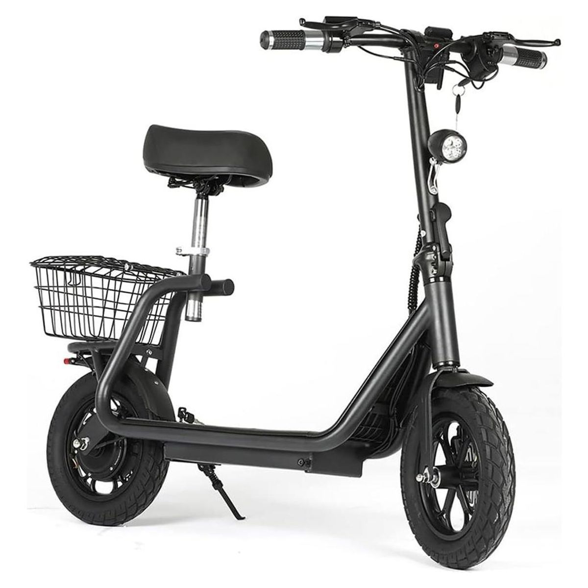 GENERICO - Scooter Eléctrico Plegable para Adultos con Asiento y Cesta
