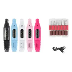 GENERICO - Kit de Manicure Eléctrico con Pulidor y Lima USB 30000RPM