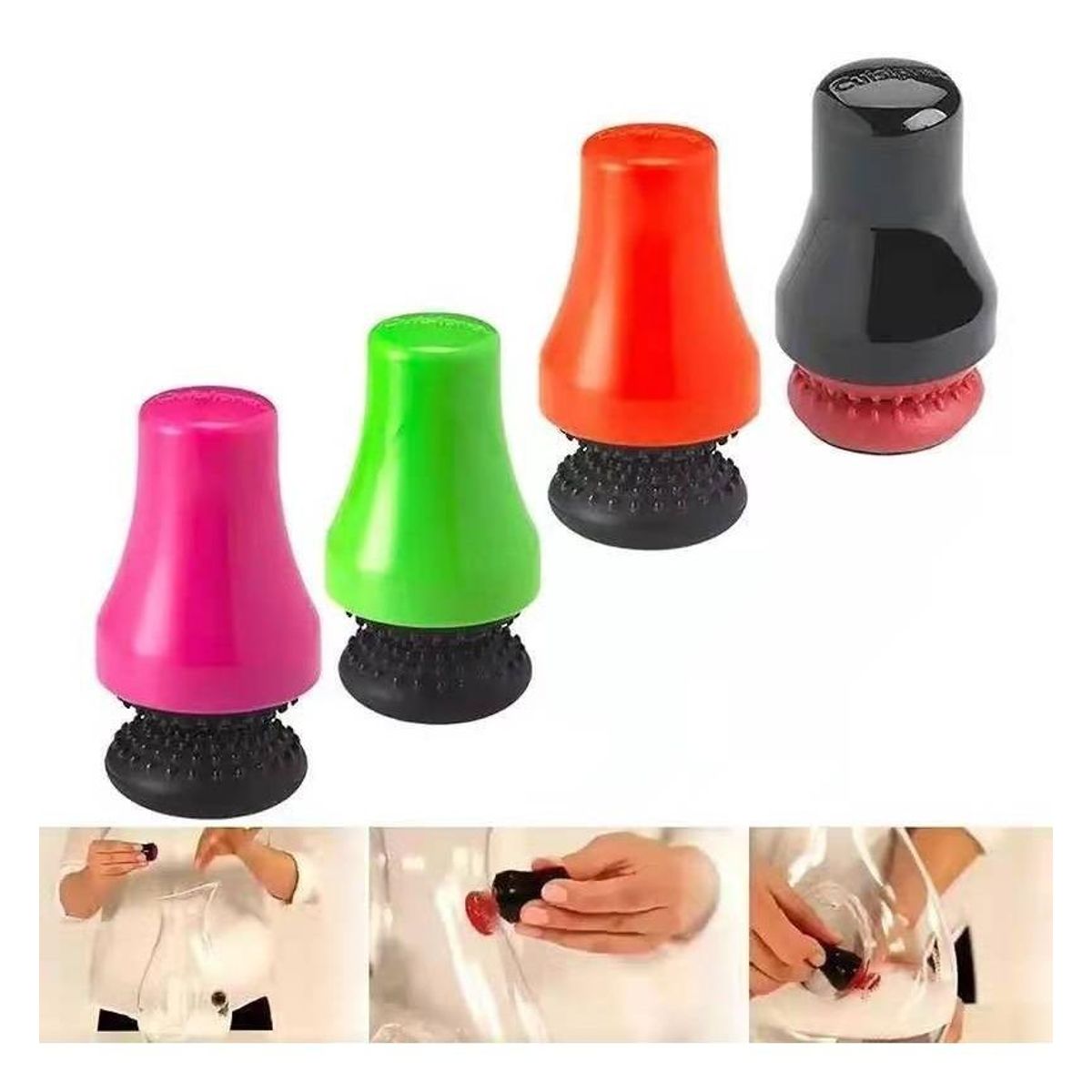 GENERICO - Cepillo Magnético de Silicona para Limpieza de Botellas