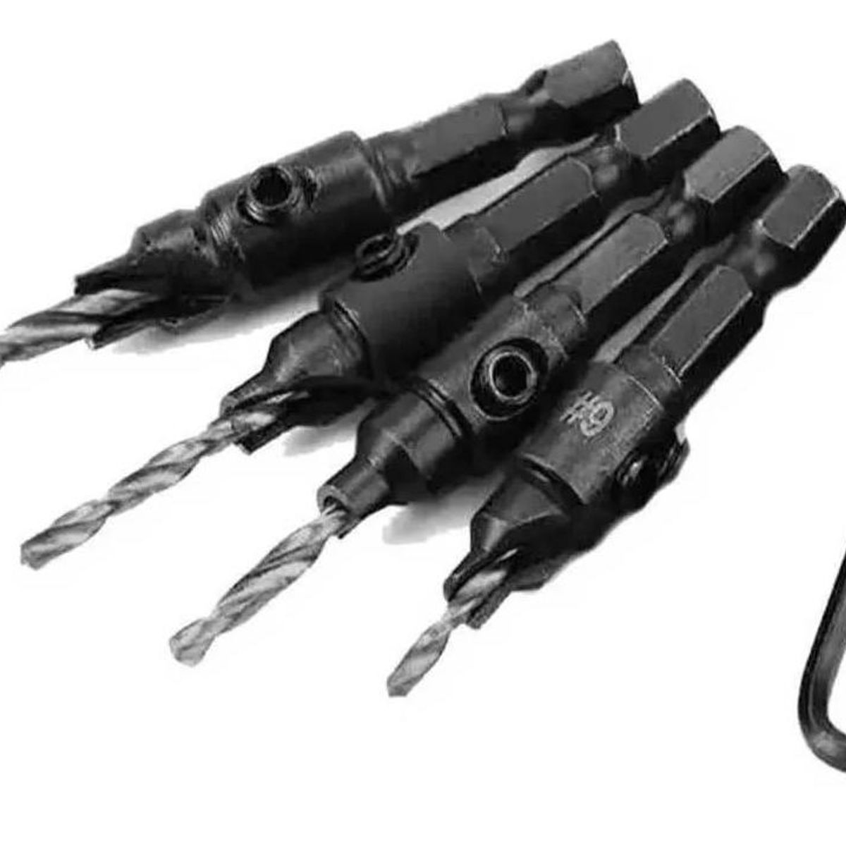 GENERICO - Set de Brocas Piloto y Avellanadoras de 4 Piezas