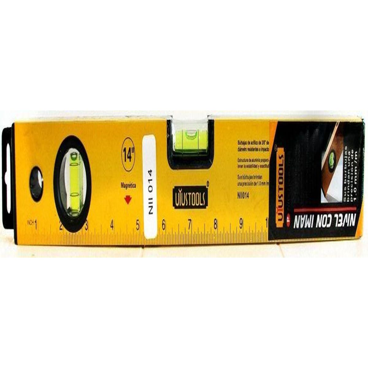 GENERICO - Nivel Torpedo Imán de 3 Burbujas 35 cm para Medición Precisa