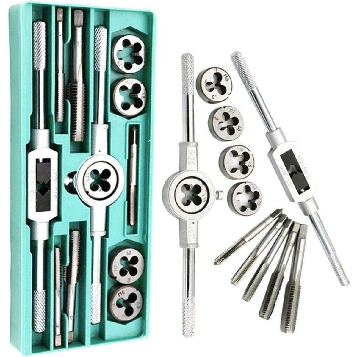 GENERICO - Set de 20 Piezas de Terrajas y Grifos Milimétricos