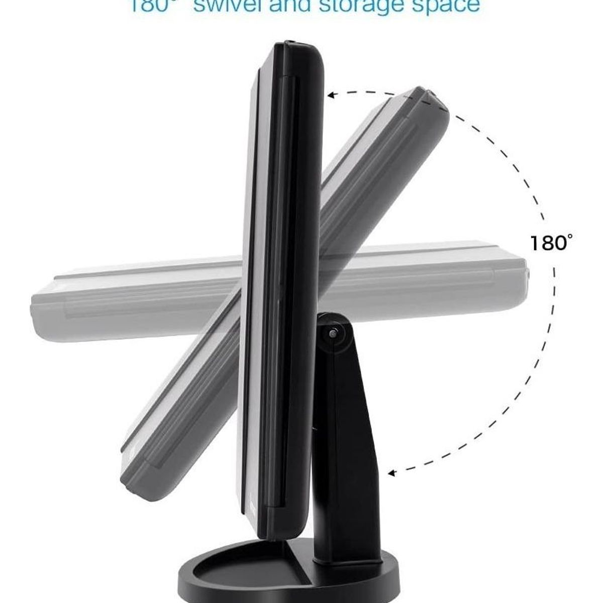 GENERICO - Espejo de Maquillaje LED con Aumento y Rotación 180 Grados