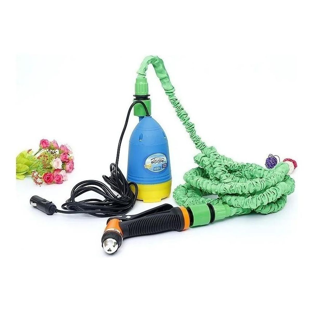 Bomba de Agua Hidrolavadora Portátil 12V Color Verde, marca GENERICO - Foto Principal