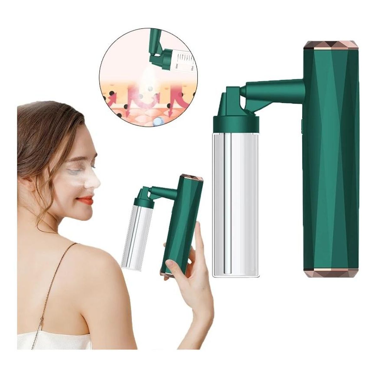 GENERICO - Vaporizador Facial Nano Iónico Hidratante Portátil