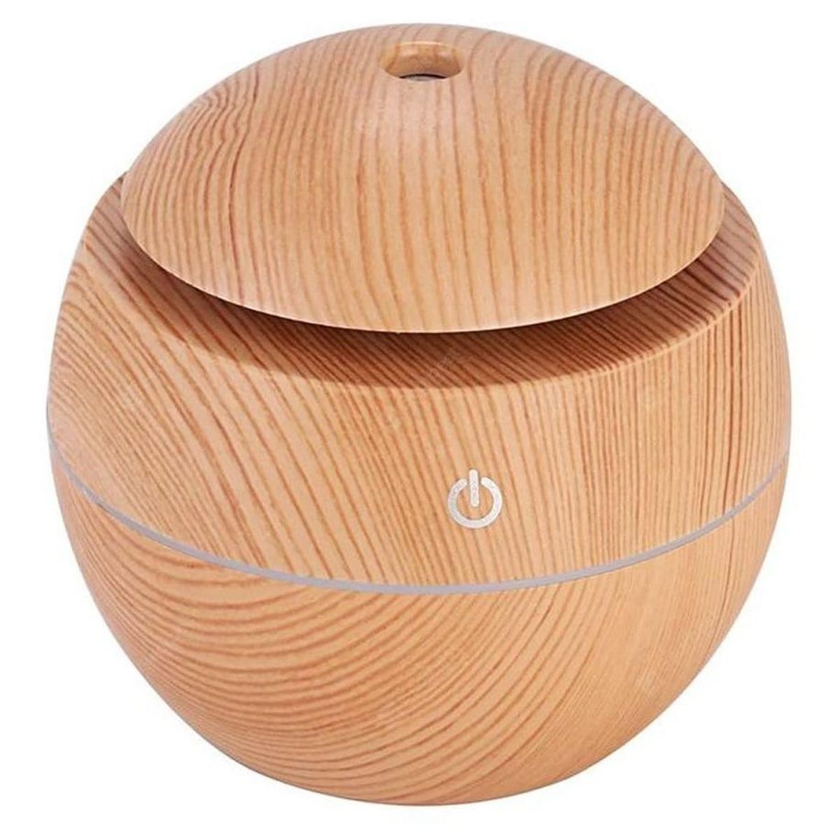 GENERICO - Humidificador Difusor de Aroma Redondo en Madera Clara