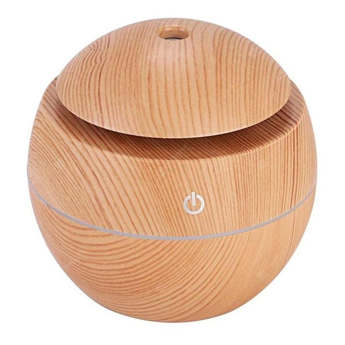 GENERICO - Humidificador Difusor de Aroma Redondo en Madera Clara