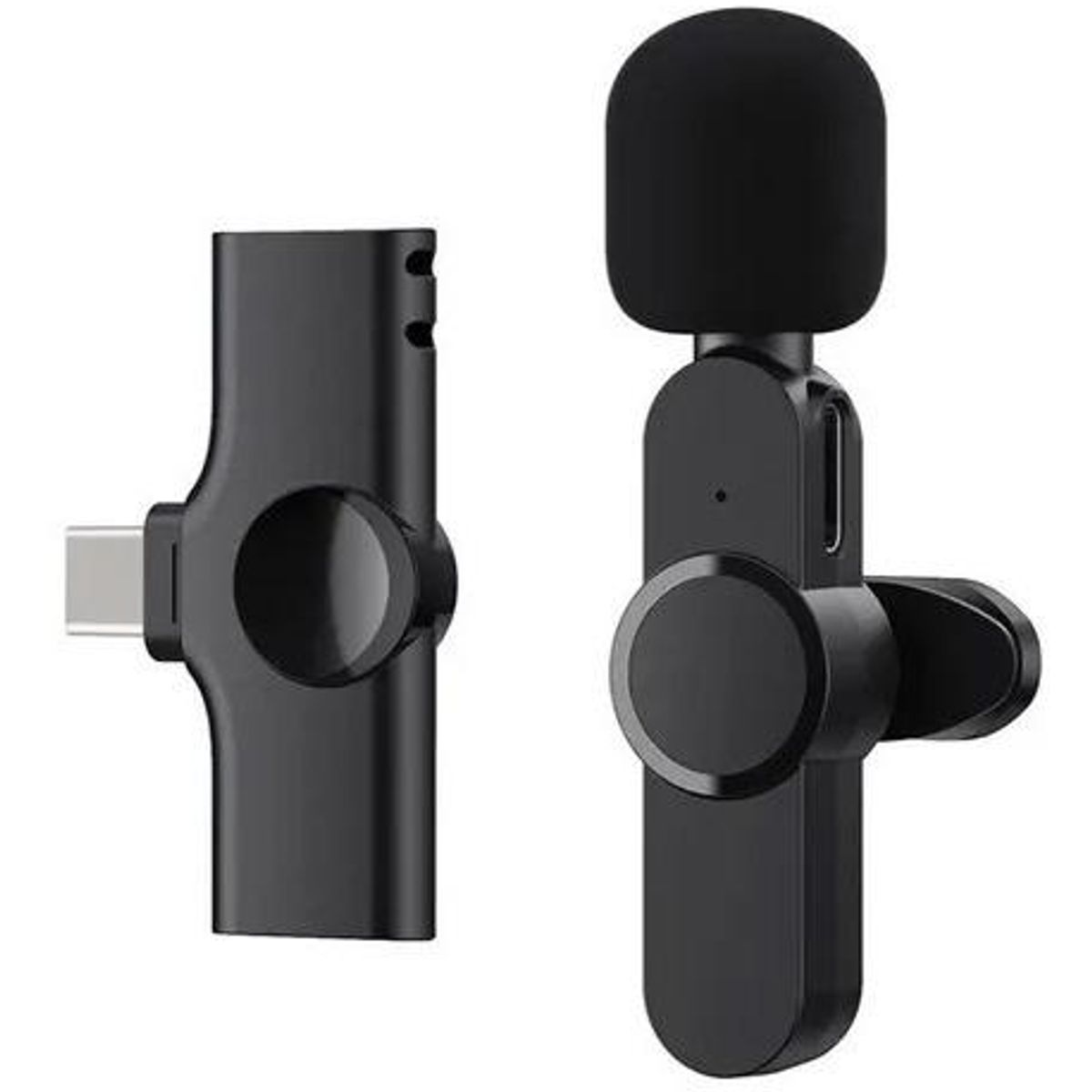 GENERICO - Micrófono Inalámbrico Lavalier para iPhone y iPad - Color Negro
