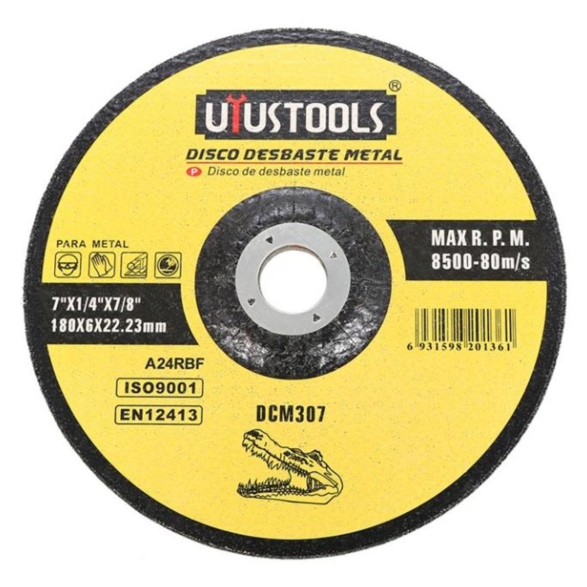 GENERICO - Pack de 5 Discos de Desbaste para Corte de Metal 7 78”