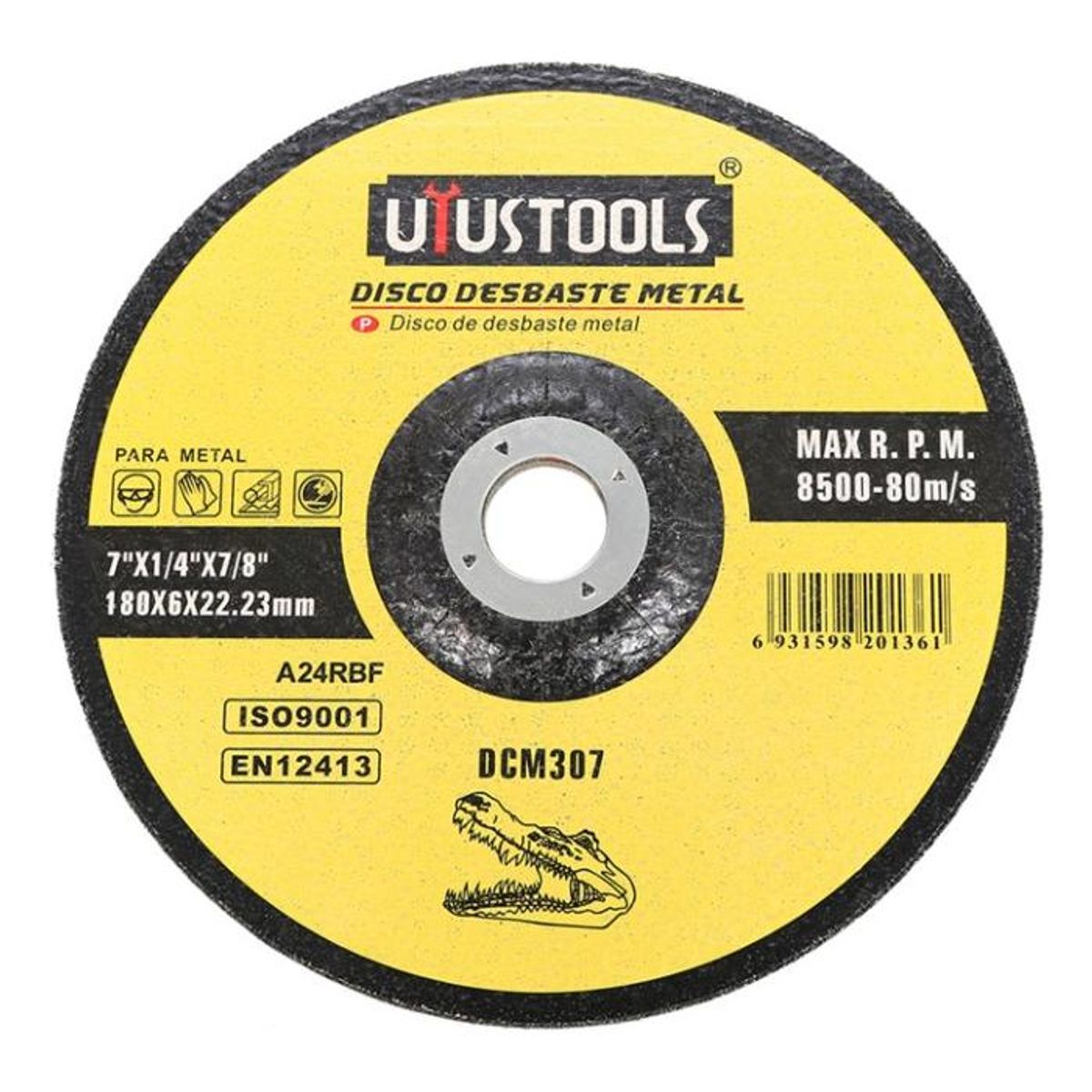 GENERICO - Pack de 5 Discos de Desbaste para Corte de Metal 7 78”