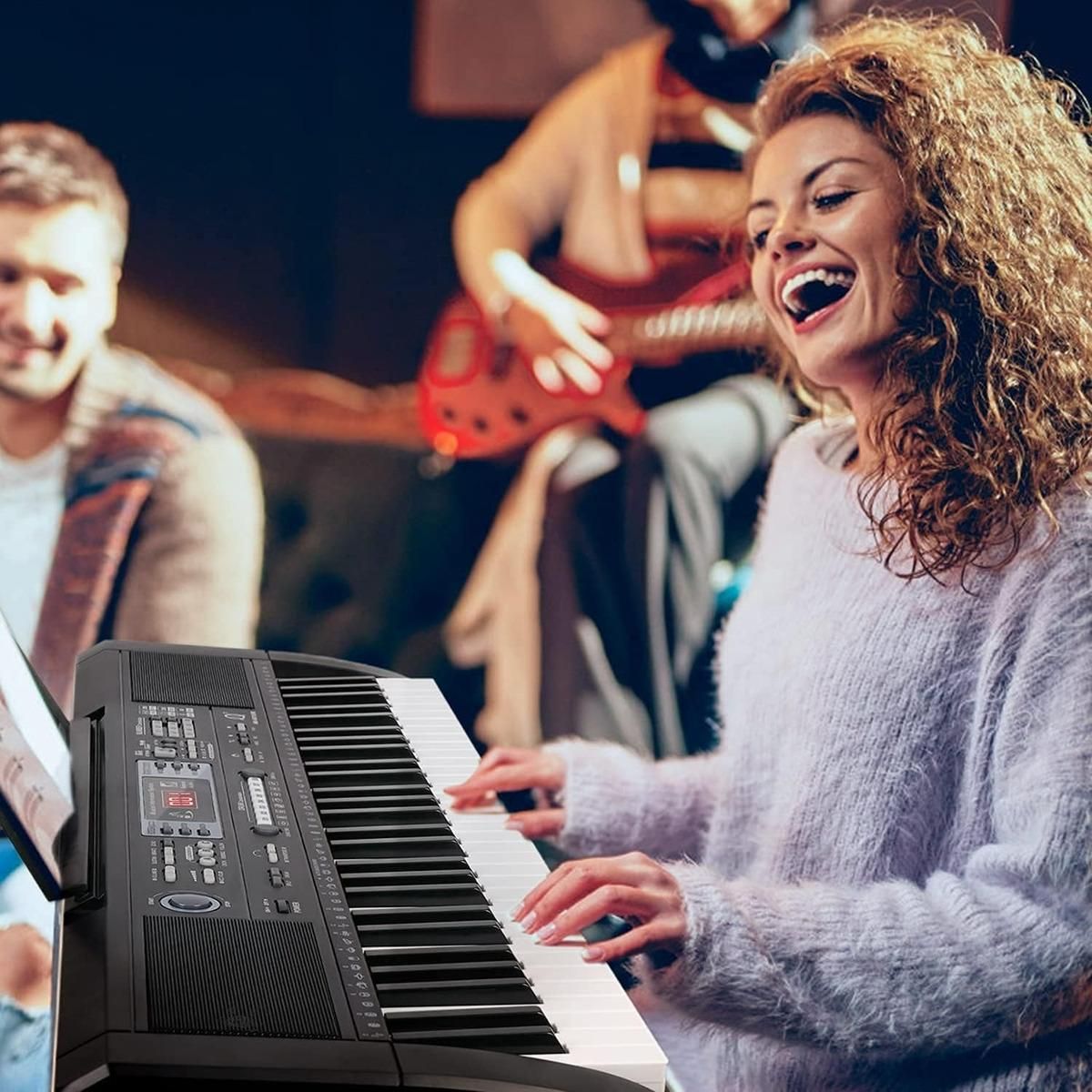 GENERICO - Teclado Musical Profesional de 61 Teclas para Piano