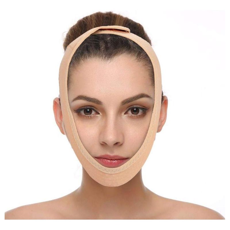 GENERICO - Faja Mentonera Reductora para Papada y Mejillas Color Piel