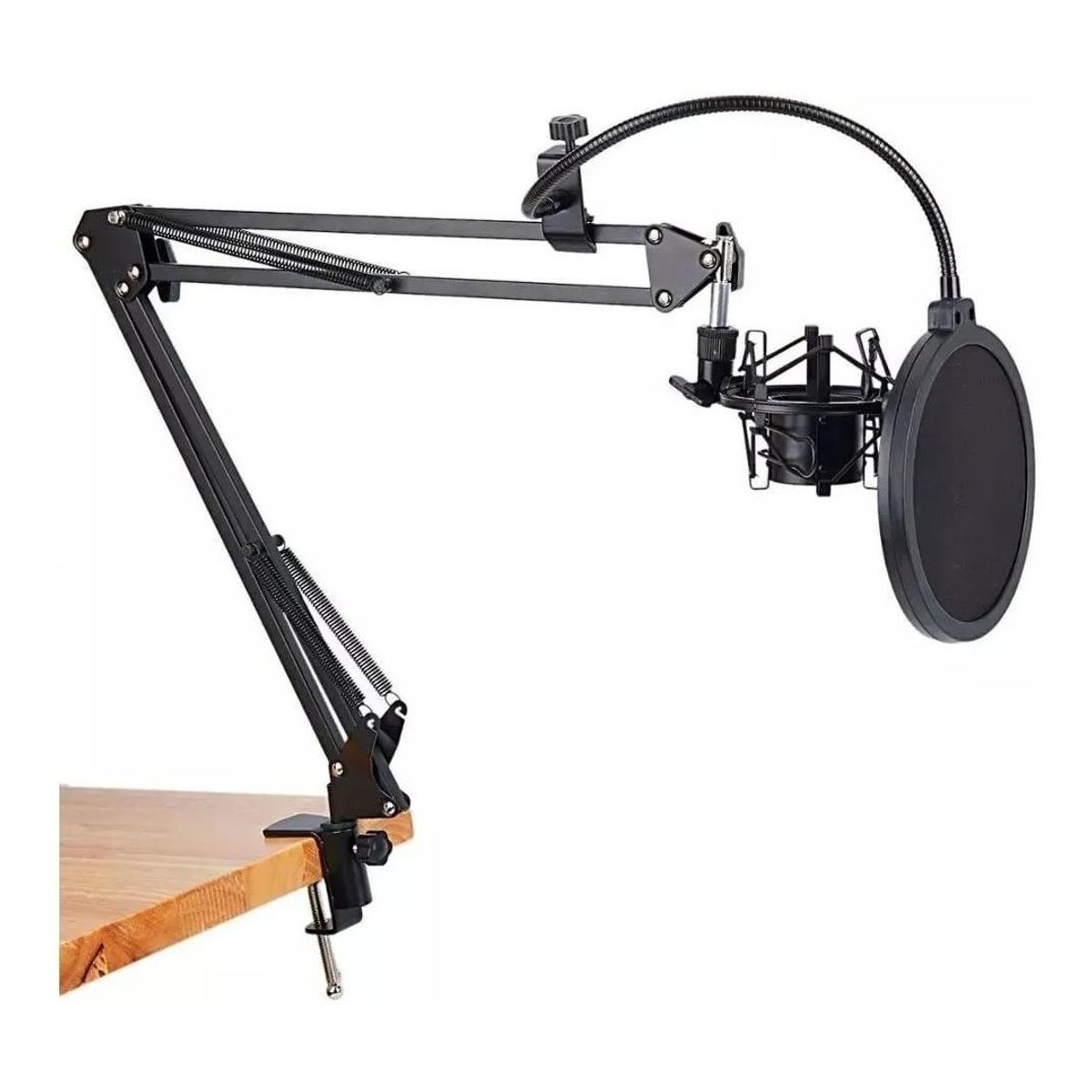 GENERICO - Kit Completo de Soporte para Micrófono con Brazo y Antipop