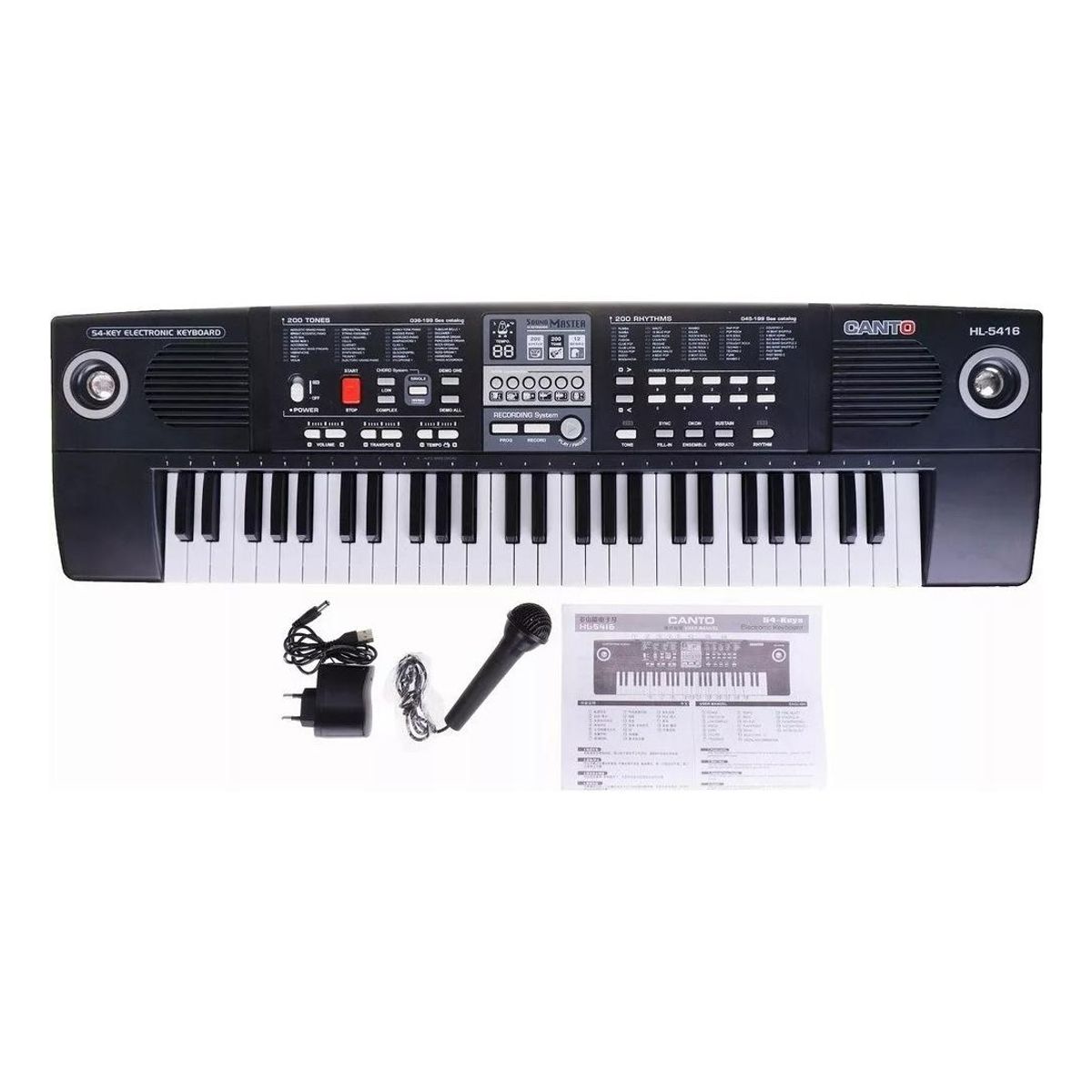 GENERICO - Teclado Musical Infantil de 54 Teclas con Ritmos Integrados
