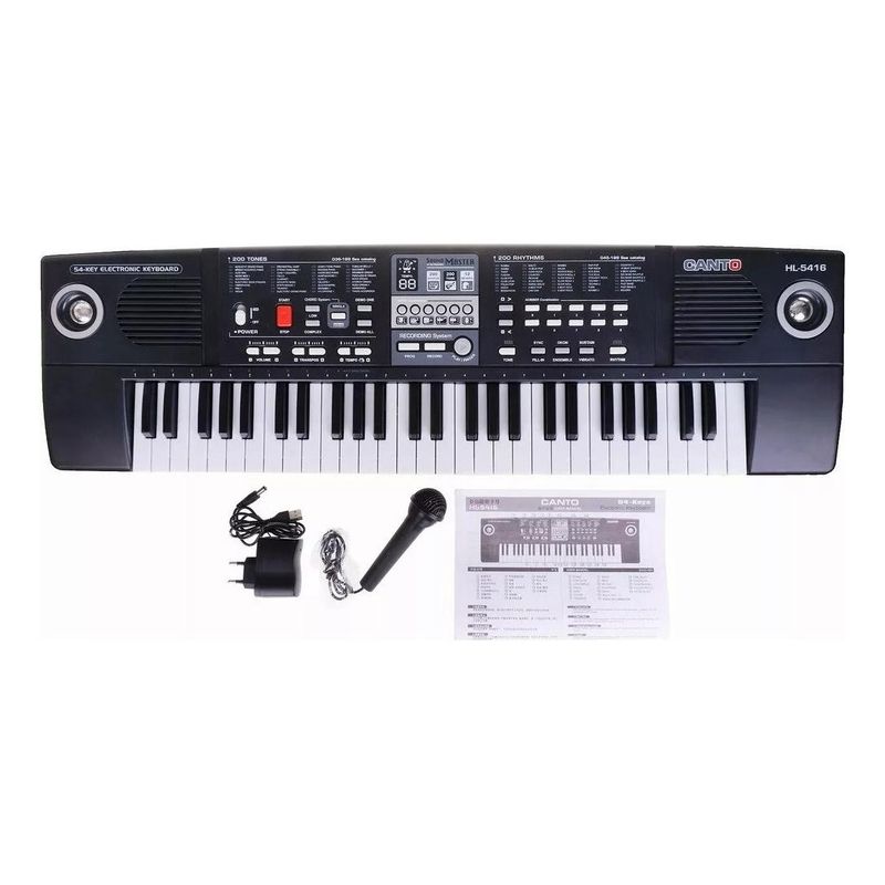 GENERICO - Teclado Musical Infantil de 54 Teclas con Ritmos Integrados